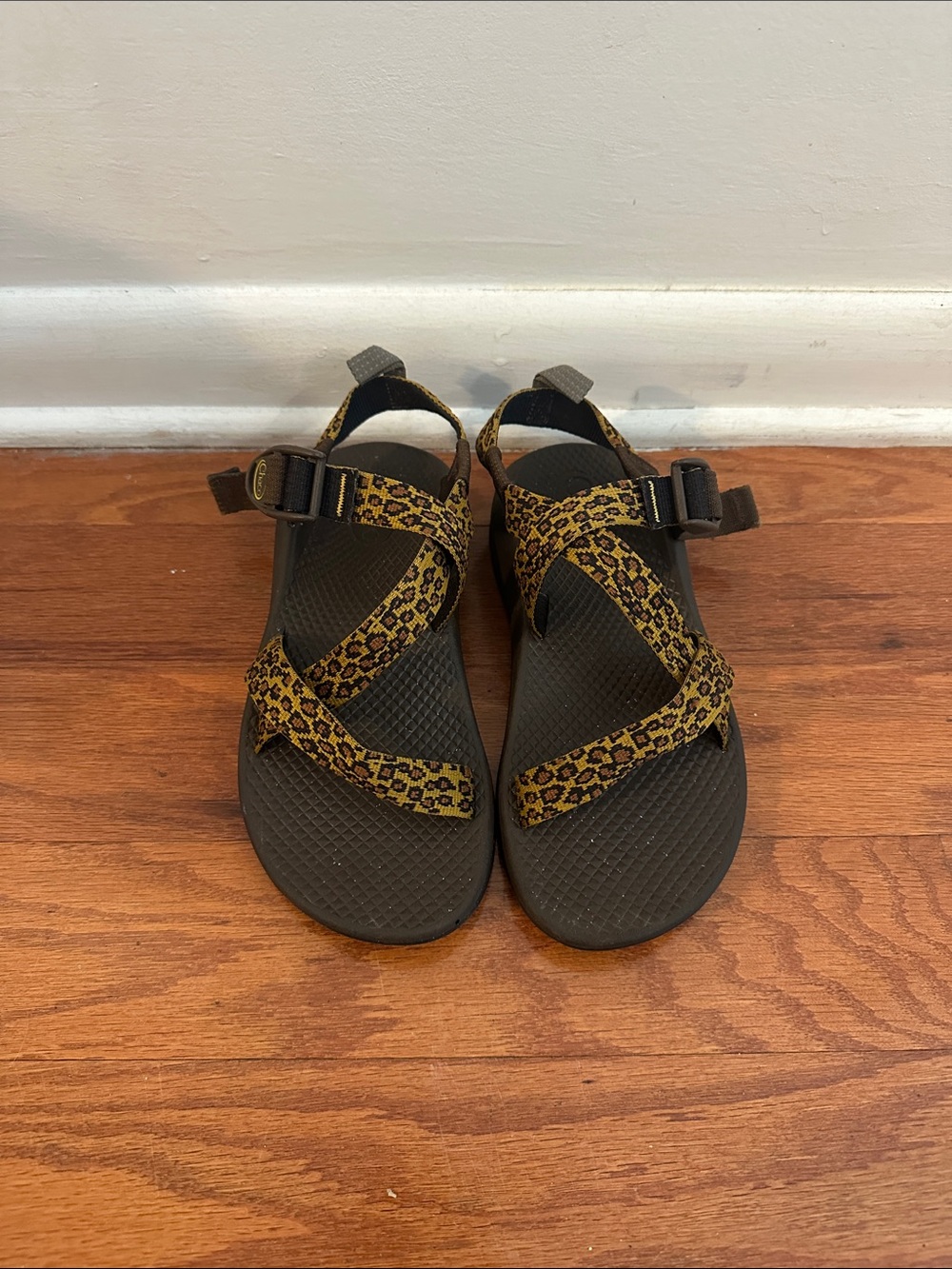 Cheetah print chacos